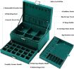 Picture of Jewellry Organizer Box DOUBLE LAYER JEWELLRY ORGANIZER BOX Double Layer Velvet Jewellry Organizer Box New Green 3-Layer Flannel Jewelry Organizer Box Necklaces Earrings Rings Display Holder Case