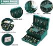 Picture of Jewellry Organizer Box DOUBLE LAYER JEWELLRY ORGANIZER BOX Double Layer Velvet Jewellry Organizer Box New Green 3-Layer Flannel Jewelry Organizer Box Necklaces Earrings Rings Display Holder Case