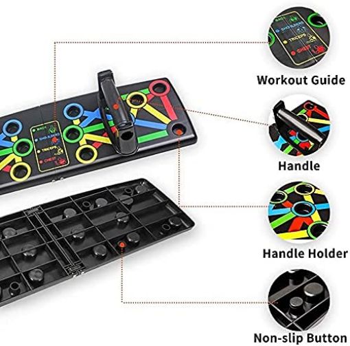 Picture of Push Up Board for Men Women Body Building Fitness Training Gym Workout Exercise Push Up Rack Board System Fitness Comprehensive Exercise Workout Training Gym Exercise Push-Up Stands EquipmentS