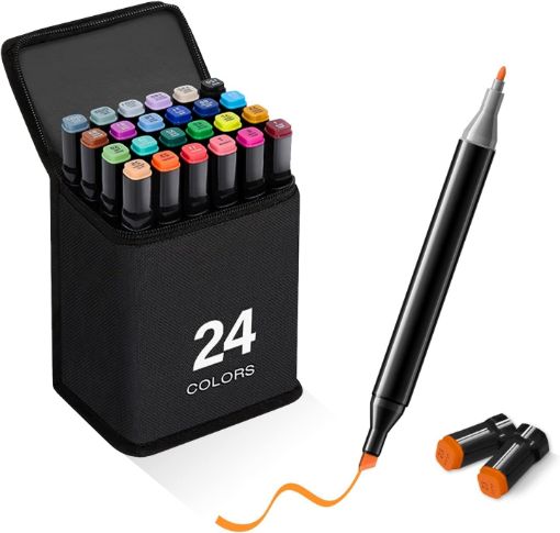 Picture of 24 pcs Color Markers Pen  Sketch Pen marker pen