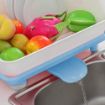 Picture of kitchen rack Plastic 2 Layer Large Kitchen Sink Dish Drainer Rack Cutlery Utensil  Fruits and Vegetables Drying Basket Stand with Tray