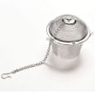 Picture of Stainless Steel Big Net Mesh Style Easy Loose Leaves Green Tea Filter Pot Infuser Strainer   Stainless Steel Spice Tea Filter Herbs Locking Infuser