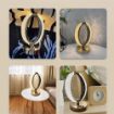 Picture of Oval Shape Crystal Lamp Decor Table Lamp Luxury Table lamp 3 in 1 Light Decoration light