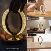 Picture of Oval Shape Crystal Lamp Decor Table Lamp Luxury Table lamp 3 in 1 Light Decoration light