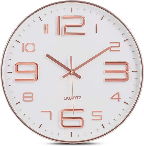 Picture of Silent Quartz Decorative Latest Wall Clock Non-Ticking Classic Clock Battery Operated Round Easy to Read