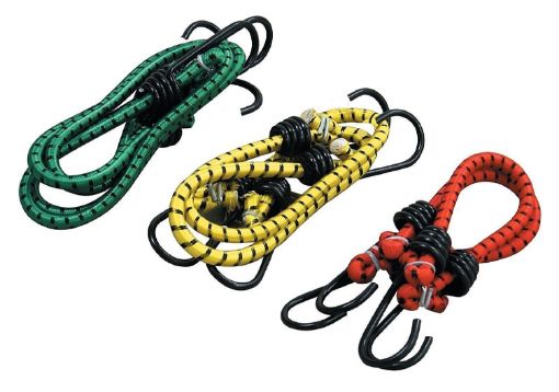 Picture of Multipurpose Ultra Flexible Bungee Rope Bungee Cord with Metal Hooks doori bike rope strip