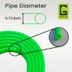 Picture of GREEN 10 METER WASHER PIPE Heavy Duty Highly Durable PVC Plain Green Braided Water Hose Pipe