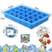 Picture of Silicone Ice Cube Trays 24 Cavity Per Ice Tray - Flexible Stackable Mini Cocktail Whiskey Ice Cube Mold Storage Containers