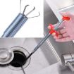 Picture of Hair Catchingl Sink Overflow Drain Cleaning Drain Clog Water Pipe Sink Cleaner Snake Unblocked Kitchen Bath Rod Hair Remover  ABS and Stainless Steel Hair Catching Drain Cleaner Wire Spring Sink Cleaning Stick