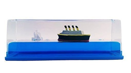 Picture of CRUISE SHIP TOY BOAT TOY Titanic Simulator Toy Wavey Boat in a Box Liquid Wave Cruise Fluid Ship Decoration Ornament for Car Decoration Paperweight Desk Toy Gifts