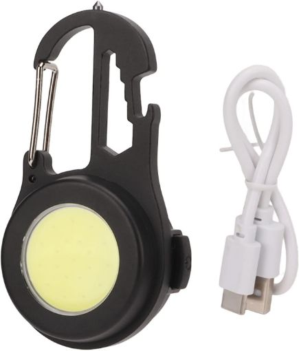 Picture of Round COB Keychain Light  Keychain Lamp Mini COB Light Light with Bottle Opener