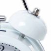 Picture of TWIN BELL WHITE CLOCK Bedside Alarm Clock  Battery Operated Soft Backlight Low Ticking Noise Twin Bell Alarm Clock Louder for Bedroom