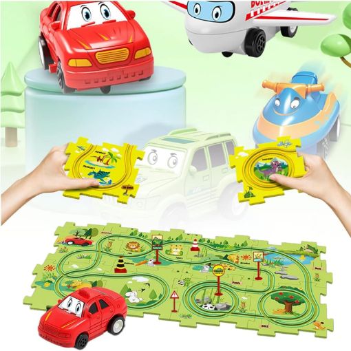 Picture of Rail Car Puzzle Car Track Puzzle Car Track Toys for Kids