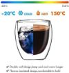 Picture of Double Wall Insulated Glass Coffee Cups Double Wall Thermal Insulated Mug