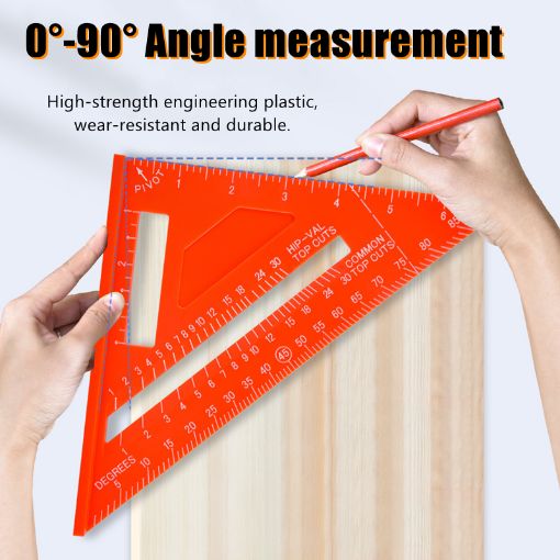 Picture of ABS TRIANGLE SCALE Triangle Angle Protractor Speed ​​Square Measuring Ruler Carpenter Measuring Tools