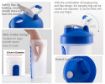 Picture of medical pill box 2 in 1 Weekly Medicine Pill Box Organizer with Water Bottle Protein Shaker Weekly 7 Compartments with Drinking Bottle