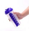 Picture of medical pill box 2 in 1 Weekly Medicine Pill Box Organizer with Water Bottle Protein Shaker Weekly 7 Compartments with Drinking Bottle