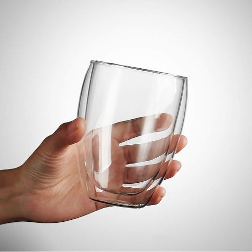 Picture of Double Wall Insulated Glass Coffee Cups Double Wall Thermal Insulated Mug