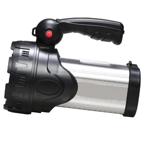 Picture of Metal 100 Watt Rechargeable Waterproof Bright Led Torch Laser Long Range Distance High Power Search LightRechargeable Emergency Search Torch Lights