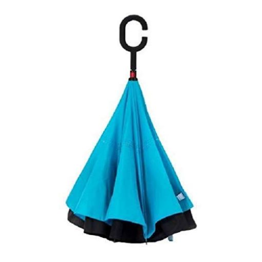 Picture of C Umbrella Reverse Inverted Windproof C-Shaped Handle Inside Out Folding Umbrella  Double Layer umbrella q