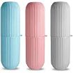 Picture of Travel Toothbrush Holder Capsule holder Portable Toothbrush Storage Toothbrush Box Case Holder Tongue Cleaner Holder Traveling plastic holder outdoor holder