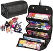 Picture of Travel Cosmetic Makeup Jewelry Toiletry Bag Organizer Camping Accessories Holder  Cosmetic Hanging Organizer Roll N Go Roll Up Foldable Clear Case Pouch Toiletry  Cosmetic Bag Toiletry Jewelery Organizer