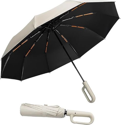 Picture of Umbrella 3-Fold Travel Umbrella Magic Umbrella UV Umbrella with Novelty Carabiner Handle