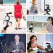 Picture of Camera Recording Microphone Tripod Tripod  Mobile Setup  VIDEO MAKING KIT  Mobile Video Recording kit  Mobile Vlogging Kit