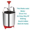 Picture of meduvada maker Stainless Steel Medu vada Maker with Stand pasta machine Perfectly Shaped & Crispy Medu Vada maker kitchen press use for hostel and home