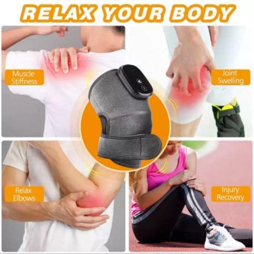 Picture of massage knee hot knee pad massager Electric Knee Heating Pad Vibration Massager knee vibrator 2 In 1 Rechargeable Massage Knee | Knee Massager | Warm Knee Massager Belt | Knee Vibration Massager
