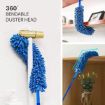 Picture of Cleaning Duster Brush with Extendable Rod Flexible Microfiber Cleaning Duster Brush for Ceiling Fan Home Cleaning Floor, Wall and Ceiling Flexible Broom Brush Mop With Extendable Handle Fan Cleaning Duster Dust Mop for Fan Mop
