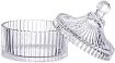 Picture of Stylish Crystal Glass Sugar Candy Mukhwas Jar with Lid Attractive Designer Multi-Purpose Bowl