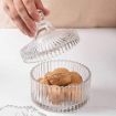 Picture of Stylish Crystal Glass Sugar Candy Mukhwas Jar with Lid Attractive Designer Multi-Purpose Bowl