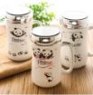 Picture of Ceramic Mug 400ml  tea cup coffee cup coffee mug Panda Ceramic Coffee Mug panda tea cup Glass Mirror Lid mug Glass Mirror Lid cup
