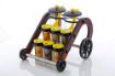 Picture of Spice rack 8 jar with 2 spoon New Traditional Looked Rajwadi Cycle Style spice rack with jar Spice rack 8 Piece Multipurpose Revolving Plastic and Wooden Spice Rack Storage Jar