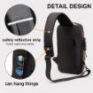Picture of USB CHEST BAG Sling Bag Waterproof Crossbody Chest Bag USB Charging BAG usb bag