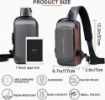 Picture of USB CHEST BAG Sling Bag Waterproof Crossbody Chest Bag USB Charging BAG usb bag