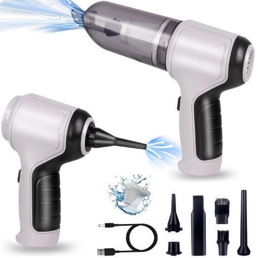 Picture of Portable Vacuum Cleaner with Multi-nozzles CAR VACUUM CLEANER Handheld Vacuum Cleaner Cordless Portable Mini Car Vacuum Powerful Car Vacuum Cleaner