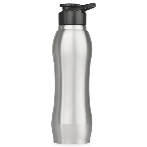 Picture of 750 ml Curve Water Bottle Stainless Steel Wine Colour Hot and Cold Thermos flask Bottle  Stainless Steel with 18 hrs hot and Cold