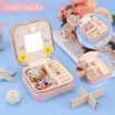 Picture of Jewellery Organiser PU Leather with Mirror MINI JEWELLERY BOX WITH MIRROR Travel Jewellery Box Organiser