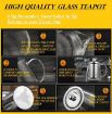 Picture of NEW GREEN TEA KETTLE Glass Tea Kettle Heat Resistant Tea Pot with Stainless Steel Infuser Strainer for Coffee Juice Loose Leaf Tea 550ml Transparent