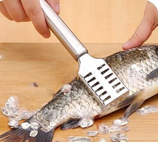 Picture of Fish Scaler  Fish Scale Remover Fish Scale Scraper Fish Scaler Sawtooth Scale Descaler Scraper Cleaner Fish Scales Brush Shaver Remover Scale Knife