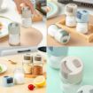 Picture of spice jar dabbiMeasuring Seasoning Bottle Salt Pepper Shaker Set Each Press 0.5g Salt Healthy Intake of Salt