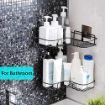 Picture of Self-Adhesive Bathroom Corner Rack Storage Shelves Bathroom Storage Rack Corner Stainless Steel Bathroom Corner Shelf Organizer Storage Bathroom Shelf Shelves Corner