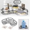 Picture of Self-Adhesive Bathroom Corner Rack Storage Shelves Bathroom Storage Rack Corner Stainless Steel Bathroom Corner Shelf Organizer Storage Bathroom Shelf Shelves Corner