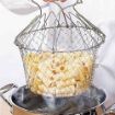 Picture of Stainless Steel Foldable Cooking Basket Magic Basket Mesh Basket Strainer Net Kitchen Cooking Tool for Frying, Steaming, Straining, Rinsing