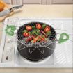 Picture of Stainless Steel Foldable Cooking Basket Magic Basket Mesh Basket Strainer Net Kitchen Cooking Tool for Frying, Steaming, Straining, Rinsing