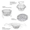 Picture of Stainless Steel Foldable Cooking Basket Magic Basket Mesh Basket Strainer Net Kitchen Cooking Tool for Frying, Steaming, Straining, Rinsing