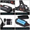 Picture of head lamp Rechargeable Torch Flashlight Long Distance Beam Range, Aircraft Aluminum Body with Ultra Bright LED Light