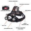 Picture of head lamp Rechargeable Torch Flashlight Long Distance Beam Range, Aircraft Aluminum Body with Ultra Bright LED Light